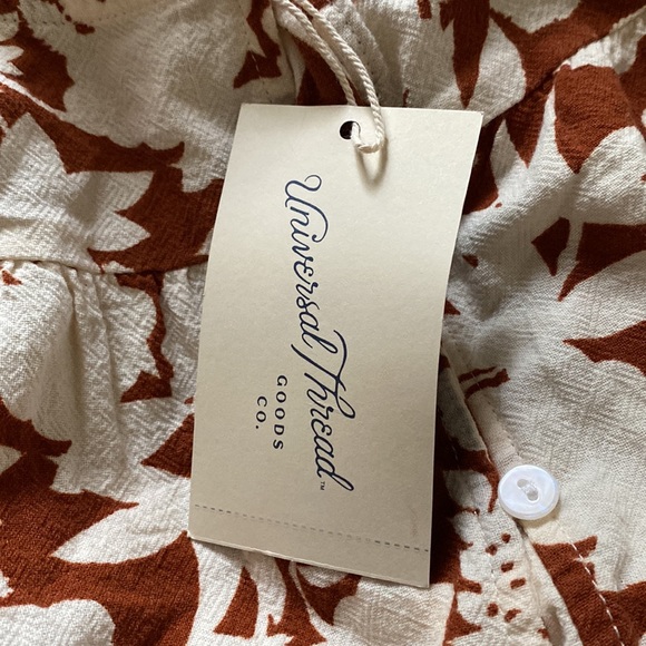 NEW Women’s Brown with/Cream Color Floral Dress by Universal Thread. Size M. - Picture 14 of 14